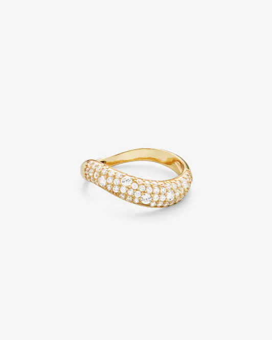 Hovedbilde Philippa Studios - Wave Pave Ring Gull 56