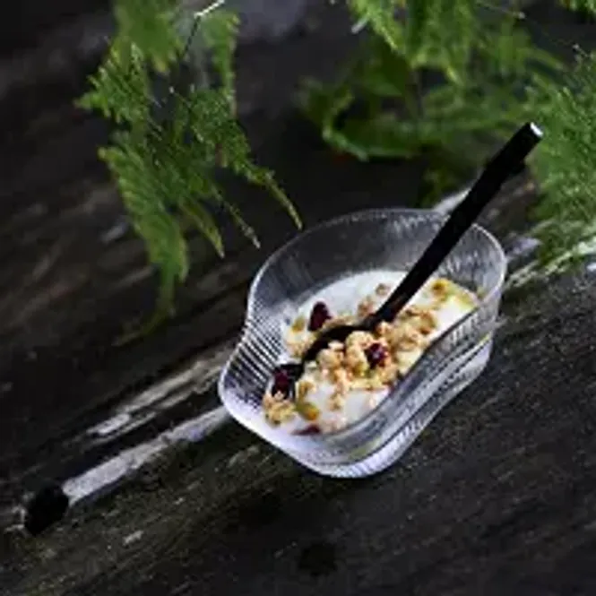 Hovedbilde MUUBS Snack Skål Ripe -  S/4 pcs. Glass - Ø12xH4 ...