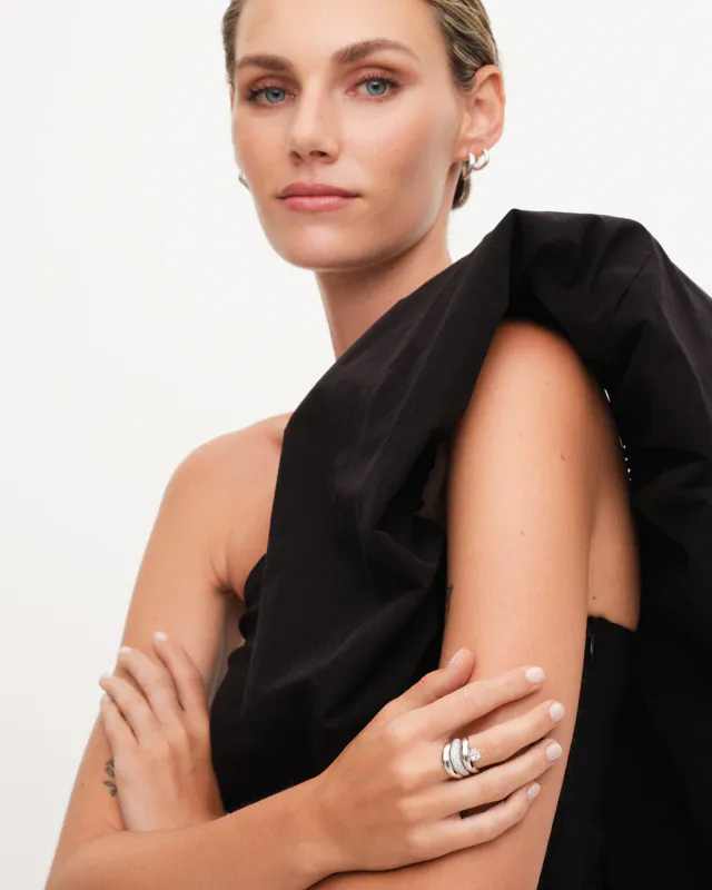 Philippa Studios - Wave Pave Ring Sølv 56
