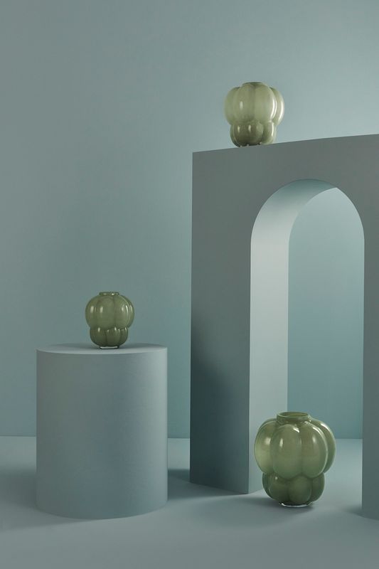 AYTM - UVA glass vase Pastel Green Ø26xH28 cm