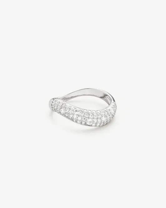 Hovedbilde Philippa Studios - Wave Pave Ring Sølv 52