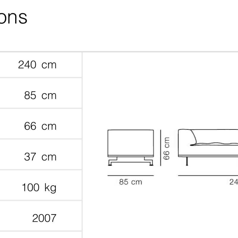 Fredericia Delphi Sofa 240 cm - Steelcut Trio, 213 / Børstet alu