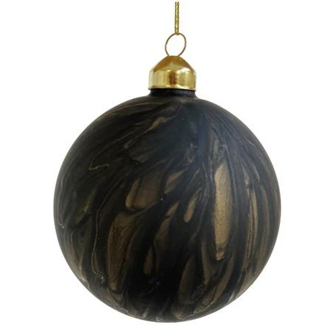 Hovedbilde Shishi Glass mat 10cm dark brown/gull/marmor