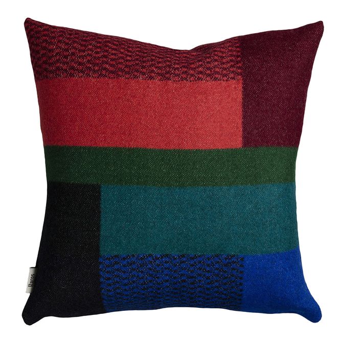 Hovedbilde Røros Tweed Mikkel ullpute 50x50 cm Dark