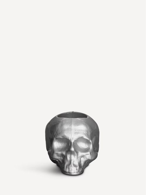 Hovedbilde Kosta Boda Still life skull silver lysestake 8,5 ...