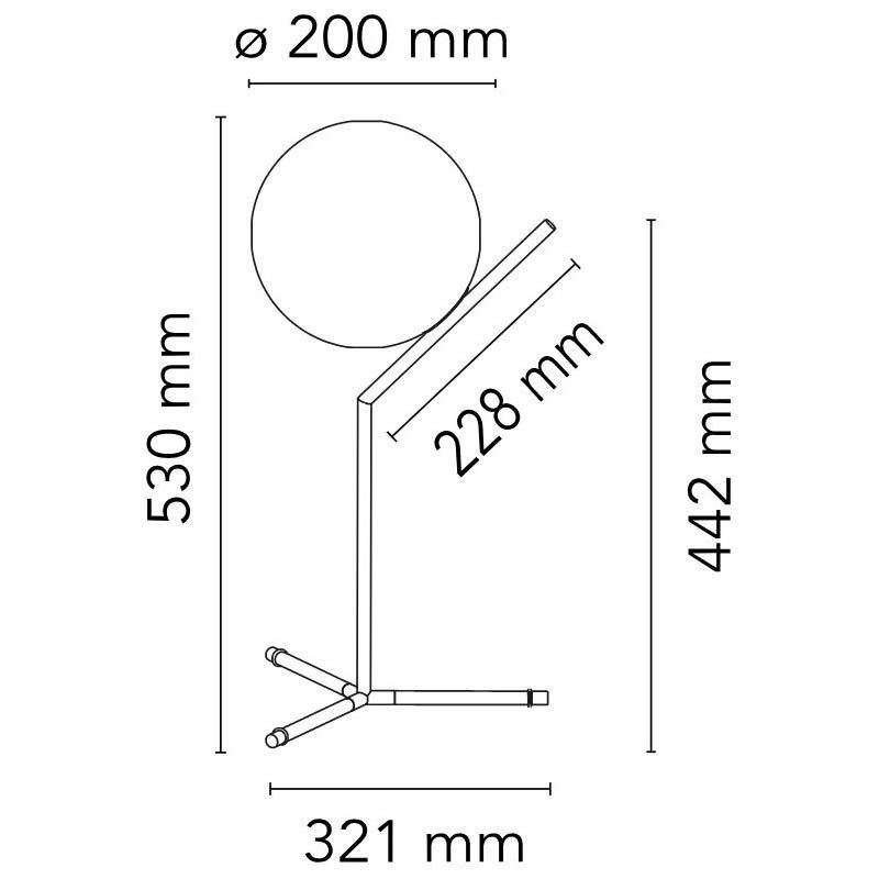 Flos IC T1 bordlampe høy - Messing