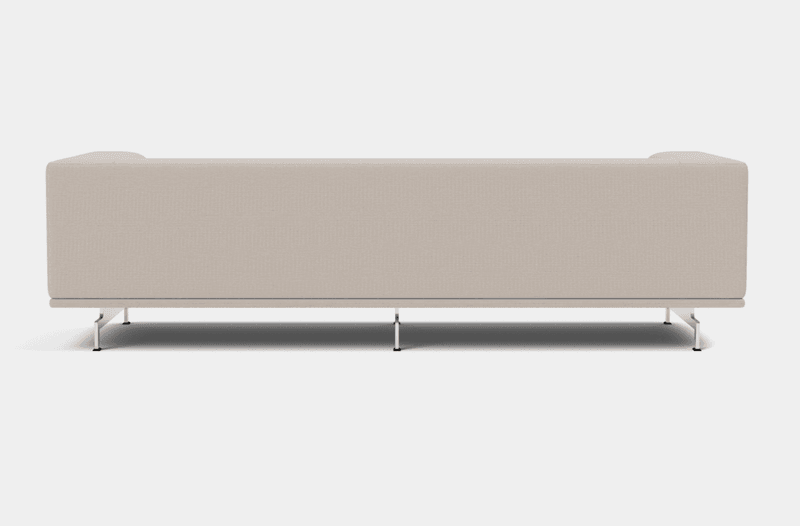 Fredericia Delphi Sofa 240 cm - Steelcut Trio, 213 / Børstet alu