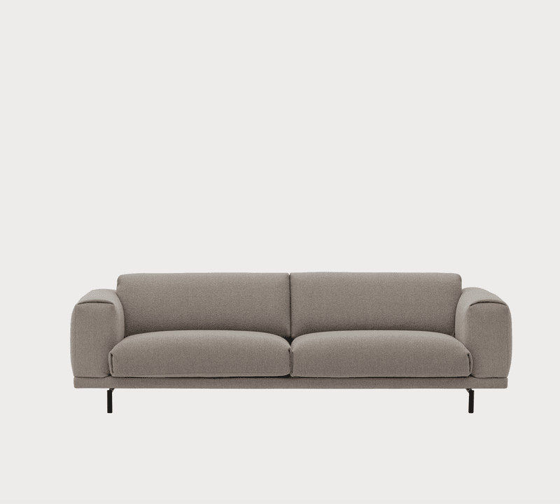Muuto Rest 3 1/2 Sofa - Hearth 6 / Sorte bein