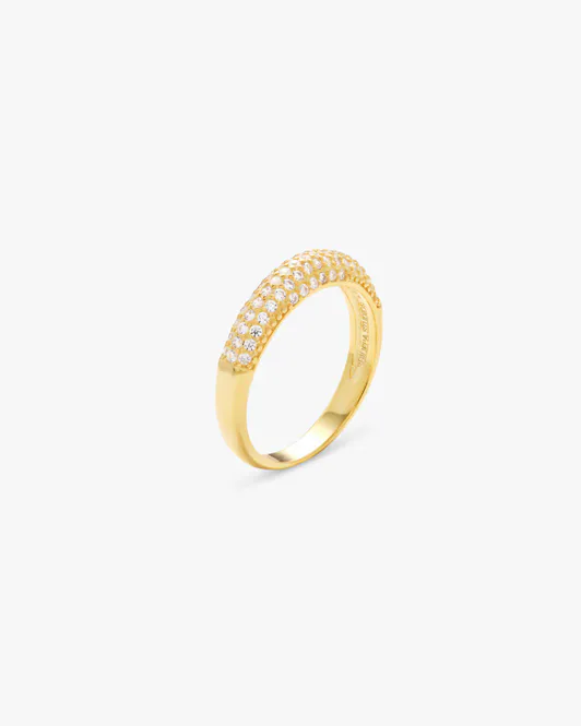 Hovedbilde Philippa Studios - Dome Slim Pave Ring Gull 57